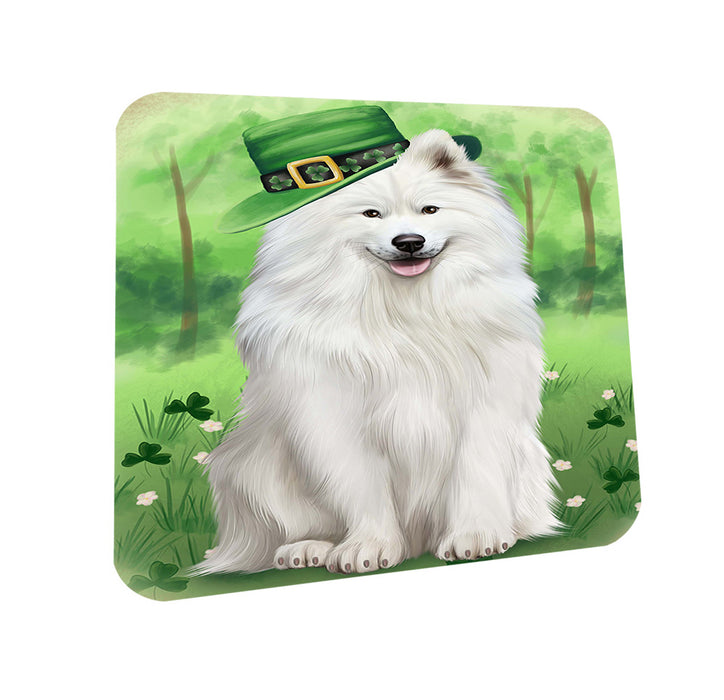 St. Patricks Day Irish Portrait Samoyed Dog Coasters Set of 4 CST49335