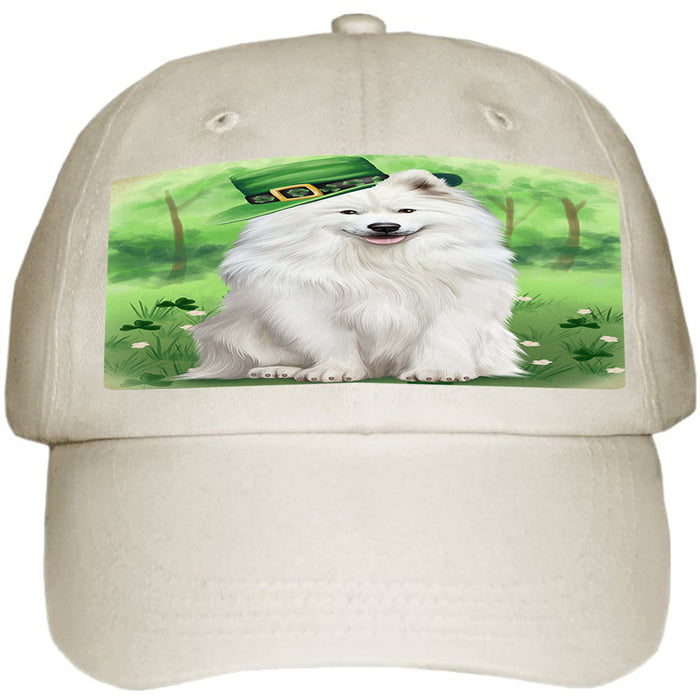 St. Patricks Day Irish Portrait Samoyed Dog Ball Hat Cap HAT51861