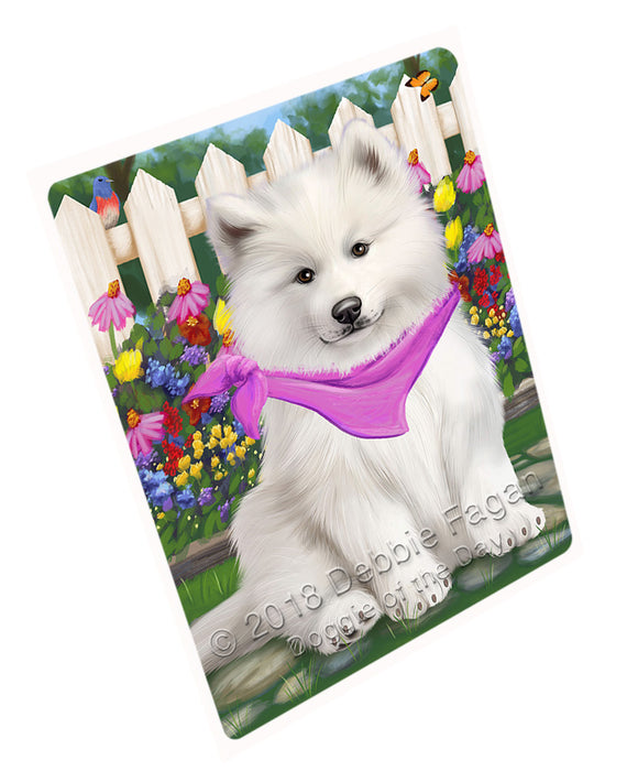Spring Floral Samoyed Dog Cutting Board C54303