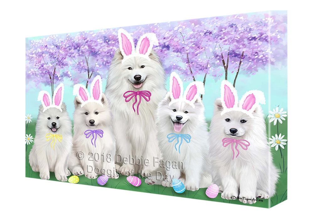 Samoyeds Dog Easter Holiday Canvas Wall Art CVS60006