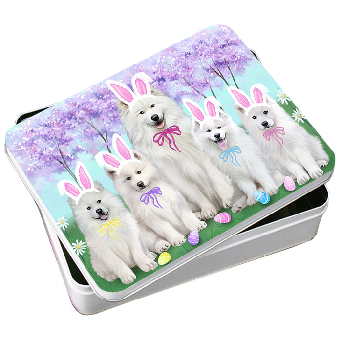 Samoyeds Dog Easter Holiday Photo Storage Tin PITN49243