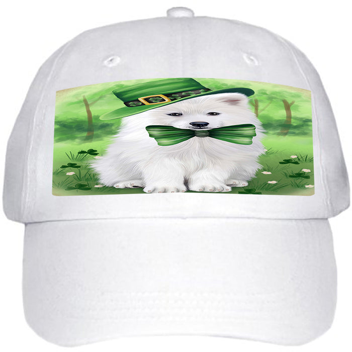 St. Patricks Day Irish Portrait Samoyed Dog Ball Hat Cap HAT51867