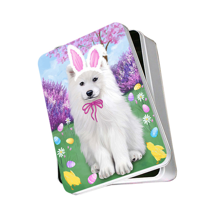 Samoyed Dog Easter Holiday Photo Storage Tin PITN49244