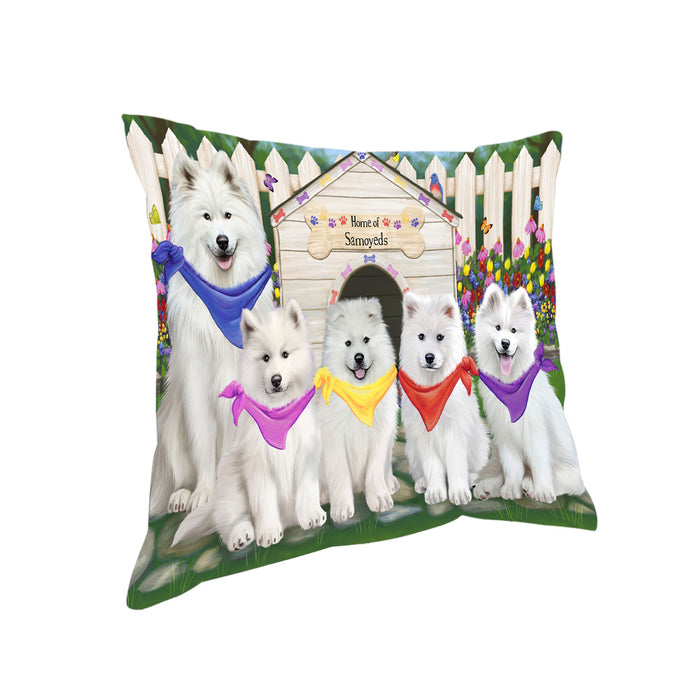 Spring Dog House Samoyeds Dog Pillow PIL56360