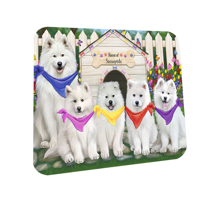 Spring Dog House Samoyeds Dog Coasters Set of 4 CST50085