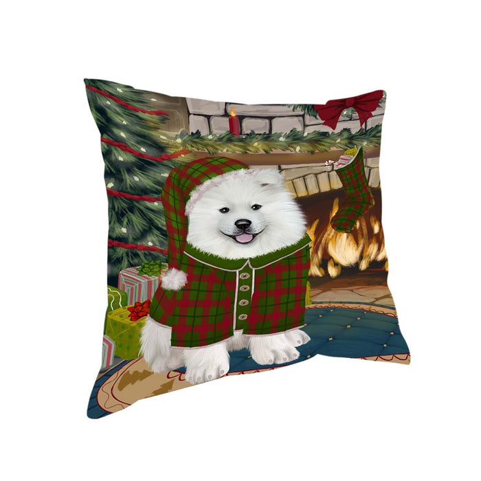 The Stocking was Hung Samoyed Dog Pillow PIL71304