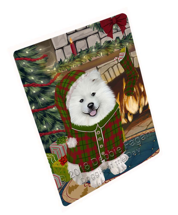 The Stocking was Hung Samoyed Dog Cutting Board C71919