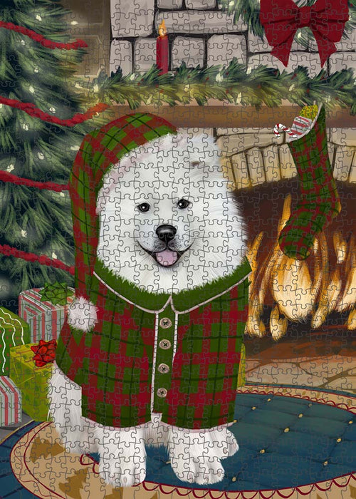 The Stocking was Hung Samoyed Dog Puzzle  PUZL90580