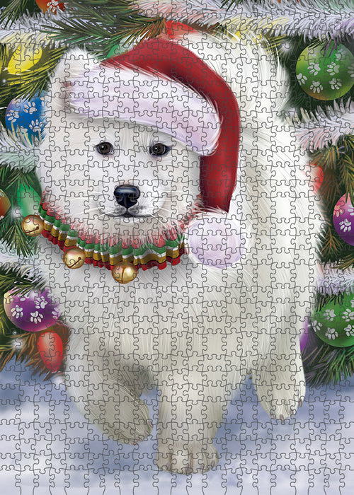Trotting in the Snow Samoyed Dog Puzzle  PUZL86040