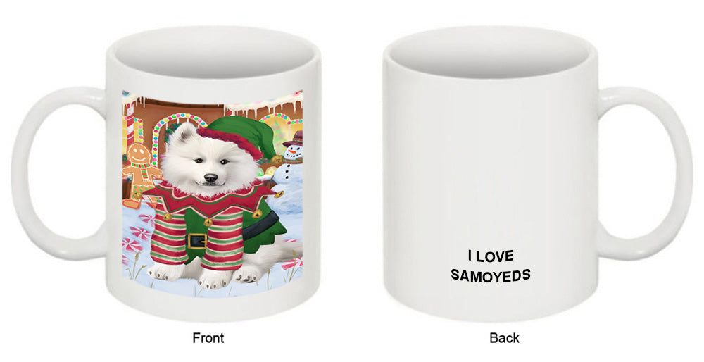 Christmas Gingerbread House Candyfest Samoyed Dog Coffee Mug MUG51926