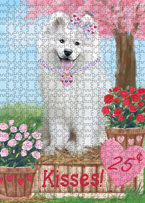 Rosie 25 Cent Kisses Samoyed Dog Puzzle with Photo Tin PUZL92260