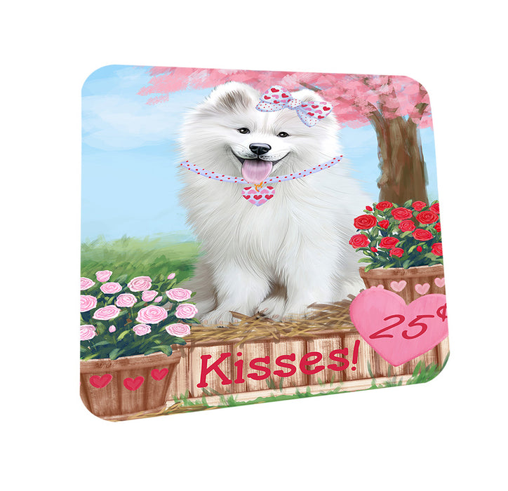 Rosie 25 Cent Kisses Samoyed Dog Coasters Set of 4 CST55972