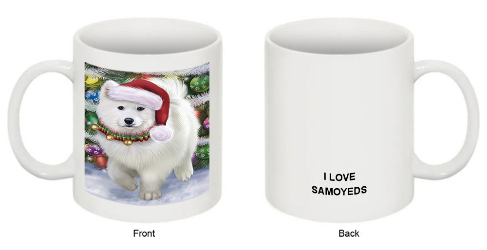 Trotting in the Snow Samoyed Dog Coffee Mug MUG49991