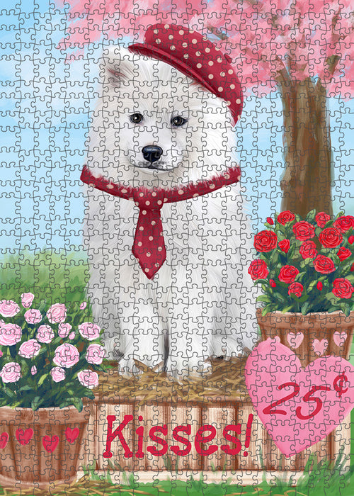Rosie 25 Cent Kisses Samoyed Dog Puzzle with Photo Tin PUZL92264