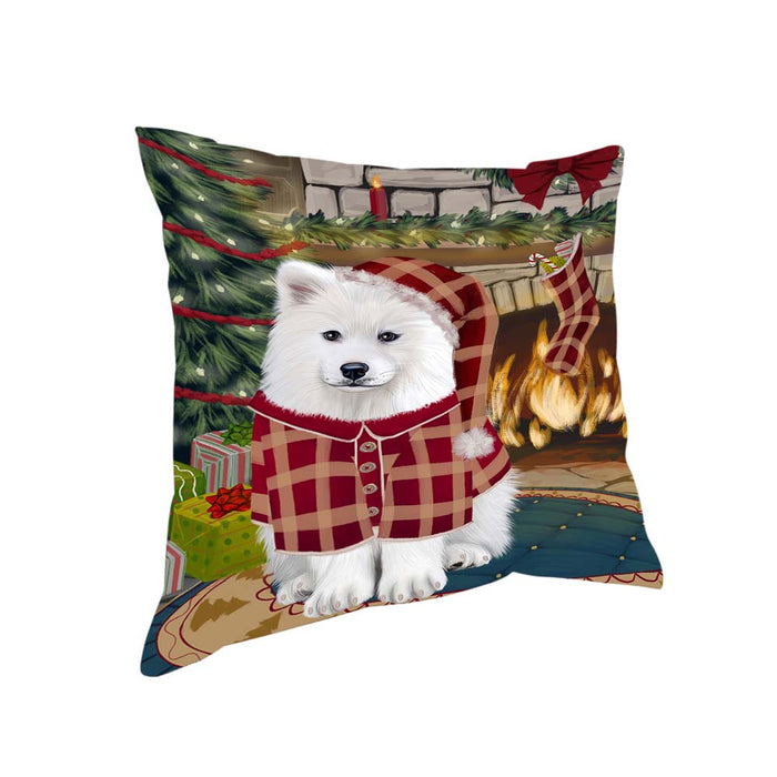 The Stocking was Hung Samoyed Dog Pillow PIL71308