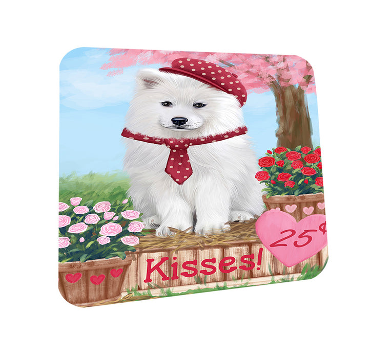 Rosie 25 Cent Kisses Samoyed Dog Coasters Set of 4 CST55973