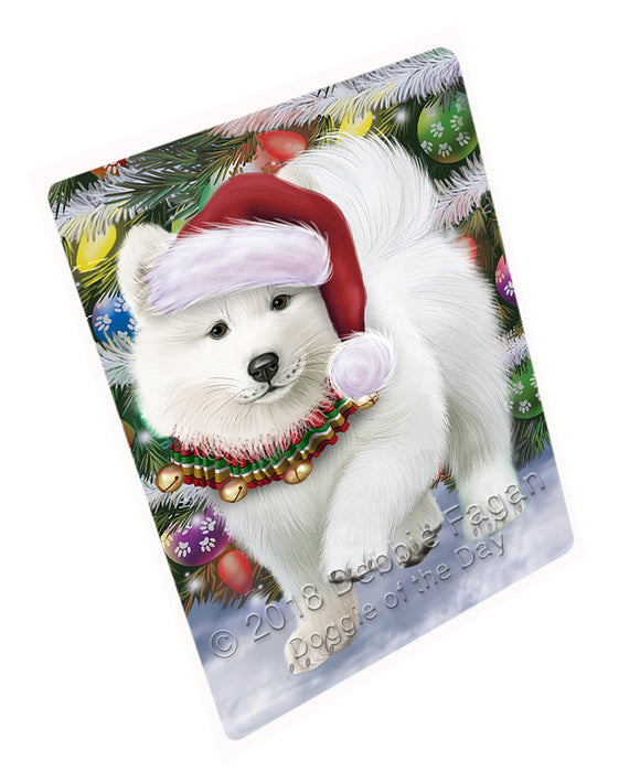 Trotting in the Snow Samoyed Dog Cutting Board C68610