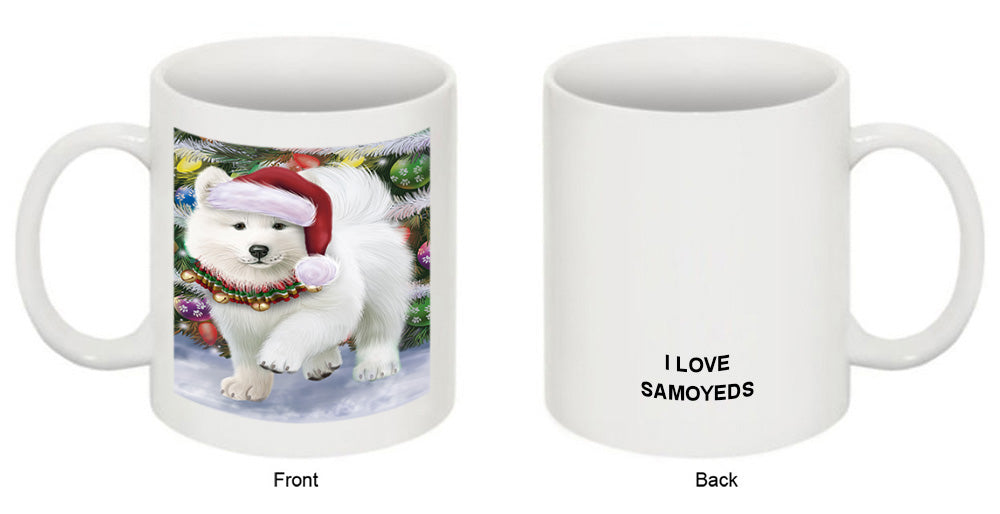 Trotting in the Snow Samoyed Dog Coffee Mug MUG49992