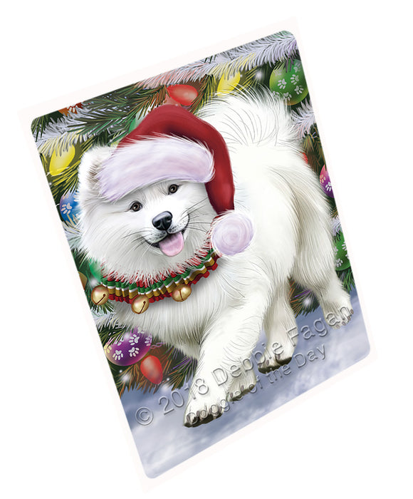 Trotting in the Snow Samoyed Dog Cutting Board C68613