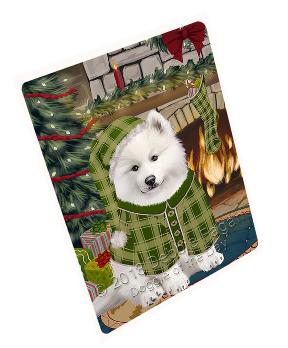 The Stocking was Hung Samoyed Dog Cutting Board C71925