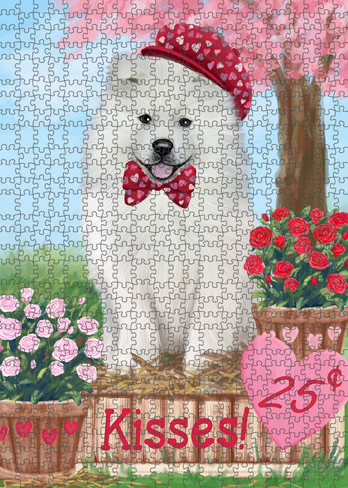 Rosie 25 Cent Kisses Samoyed Dog Puzzle with Photo Tin PUZL92268
