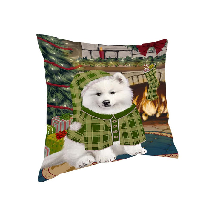The Stocking was Hung Samoyed Dog Pillow PIL71312