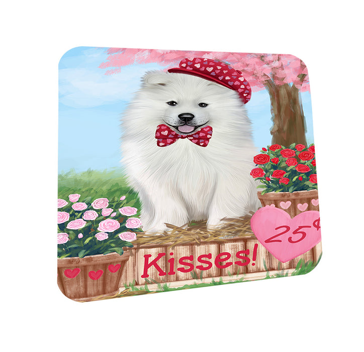Rosie 25 Cent Kisses Samoyed Dog Coasters Set of 4 CST55974