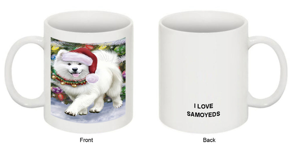 Trotting in the Snow Samoyed Dog Coffee Mug MUG49993