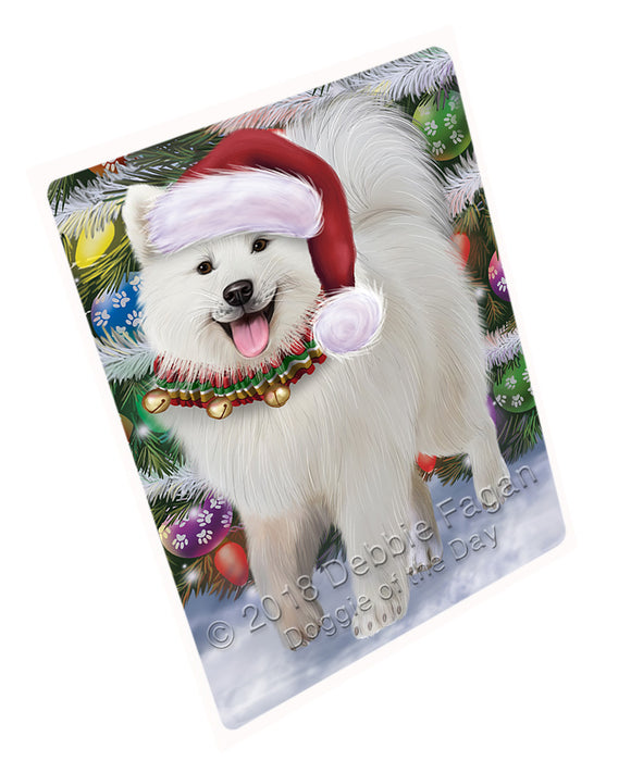 Trotting in the Snow Samoyed Dog Cutting Board C68616
