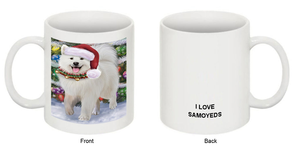 Trotting in the Snow Samoyed Dog Coffee Mug MUG49994