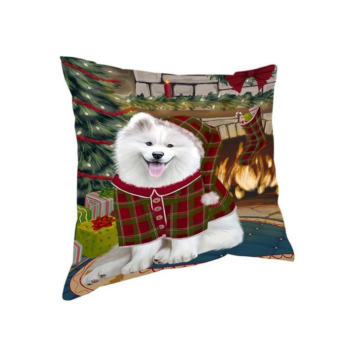 The Stocking was Hung Samoyed Dog Pillow PIL71316