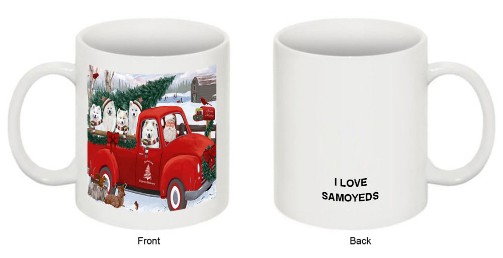 Christmas Santa Express Delivery Samoyeds Dog Family Coffee Mug MUG50461