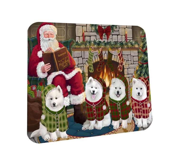 Christmas Cozy Holiday Tails Samoyeds Dog Coasters Set of 4 CST55342