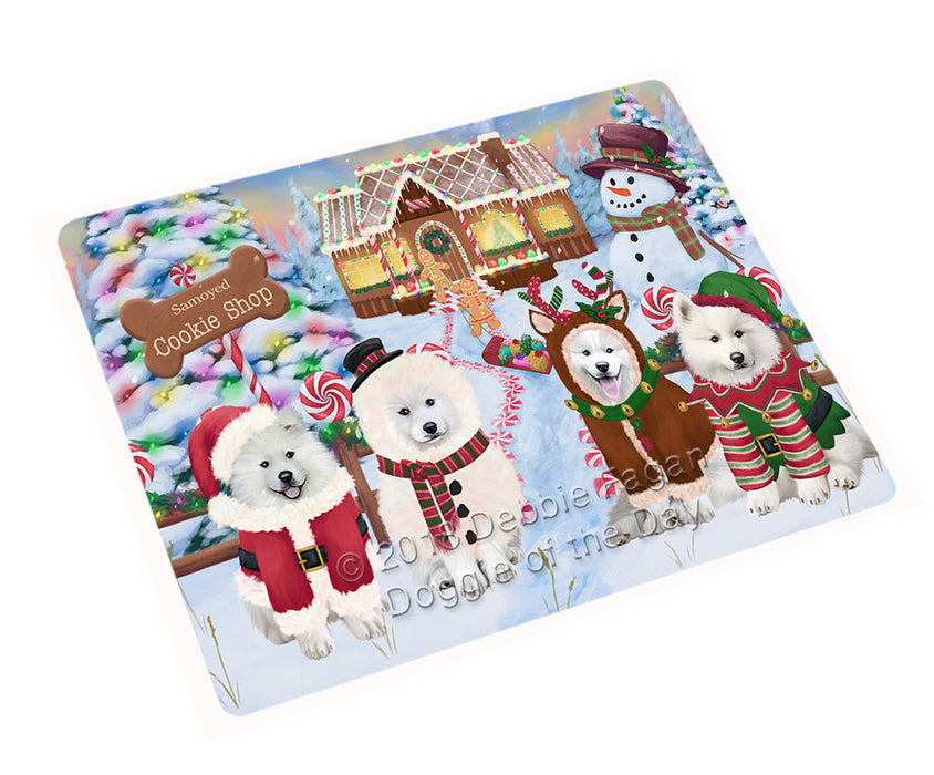 Holiday Gingerbread Cookie Shop Samoyeds Dog Cutting Board C74982