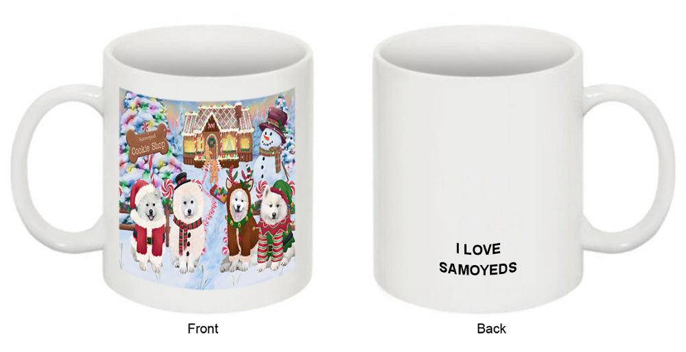 Holiday Gingerbread Cookie Shop Samoyeds Dog Coffee Mug MUG52013