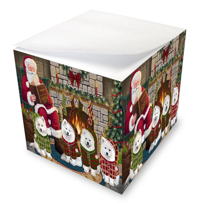 Christmas Cozy Holiday Tails Samoyeds Dog Note Cube NOC53730