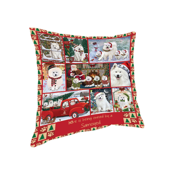 Love is Being Owned Christmas Samoyed Dogs Pillow PIL85864