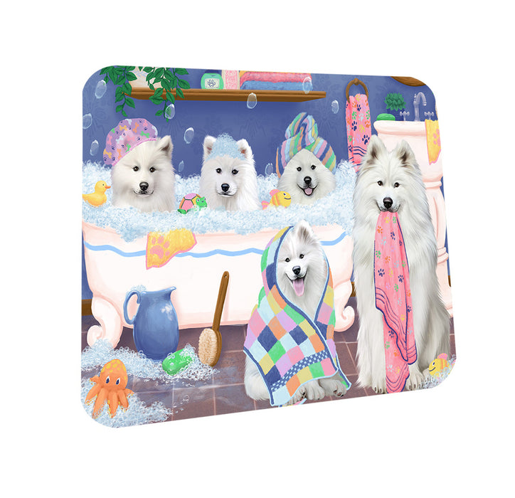 Rub A Dub Dogs In A Tub Samoyeds Dog Coasters Set of 4 CST56776