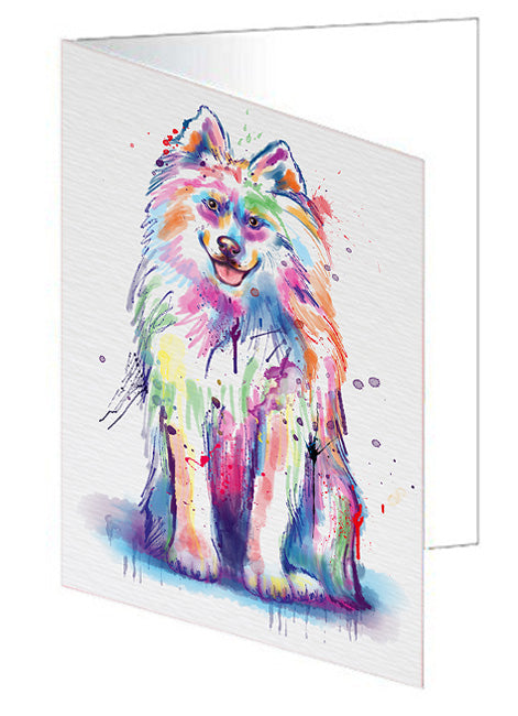 Watercolor Samoyed Dog Handmade Artwork Assorted Pets Greeting Cards and Note Cards with Envelopes for All Occasions and Holiday Seasons GCD76814