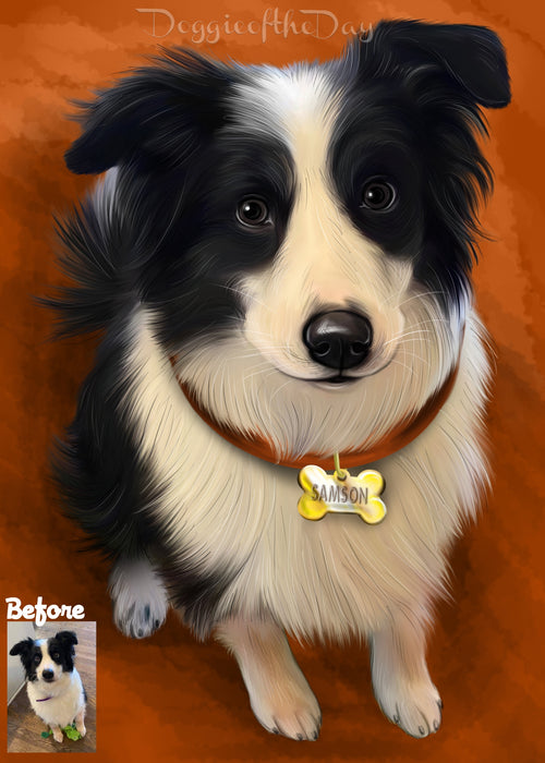 Digital Painting PERSONALIZED PET PORTRAIT! Custom Pet Dog or Cat Art