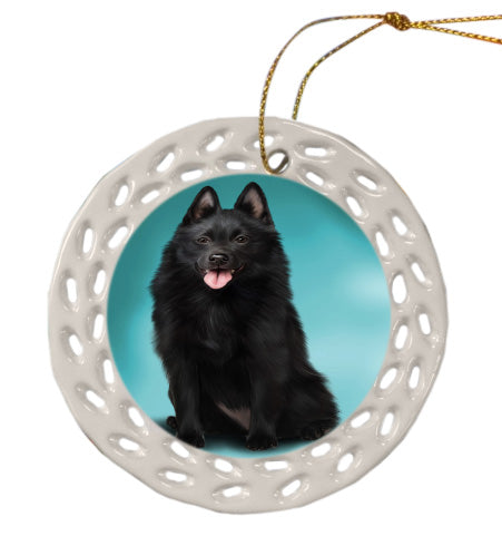 Schipperke Dog Doily Ornament DPOR59222