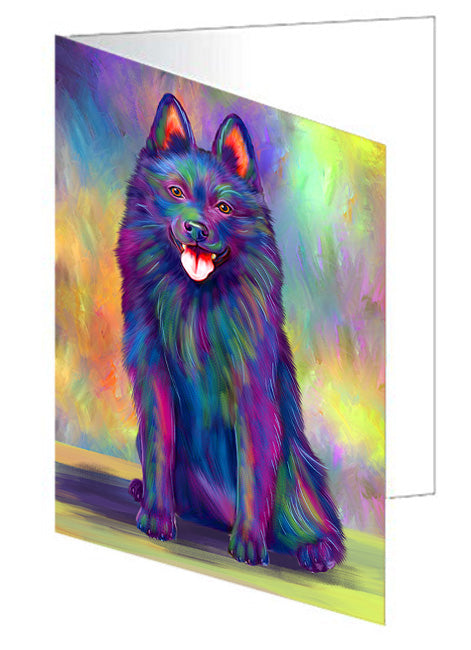 Paradise Wave Schipperke Dog Handmade Artwork Assorted Pets Greeting Cards and Note Cards with Envelopes for All Occasions and Holiday Seasons GCD79880