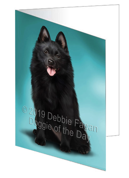 Schipperke Dog Handmade Artwork Assorted Pets Greeting Cards and Note Cards with Envelopes for All Occasions and Holiday Seasons GCD77681