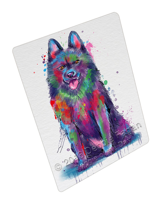 Watercolor Schipperke Dog Cutting Board - For Kitchen - Scratch & Stain Resistant - Designed To Stay In Place - Easy To Clean By Hand - Perfect for Chopping Meats, Vegetables