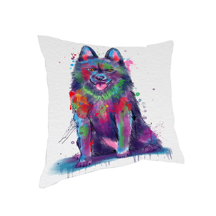 Watercolor Schipperke Dog Pillow with Top Quality High-Resolution Images - Ultra Soft Pet Pillows for Sleeping - Reversible & Comfort - Ideal Gift for Dog Lover - Cushion for Sofa Couch Bed - 100% Polyester