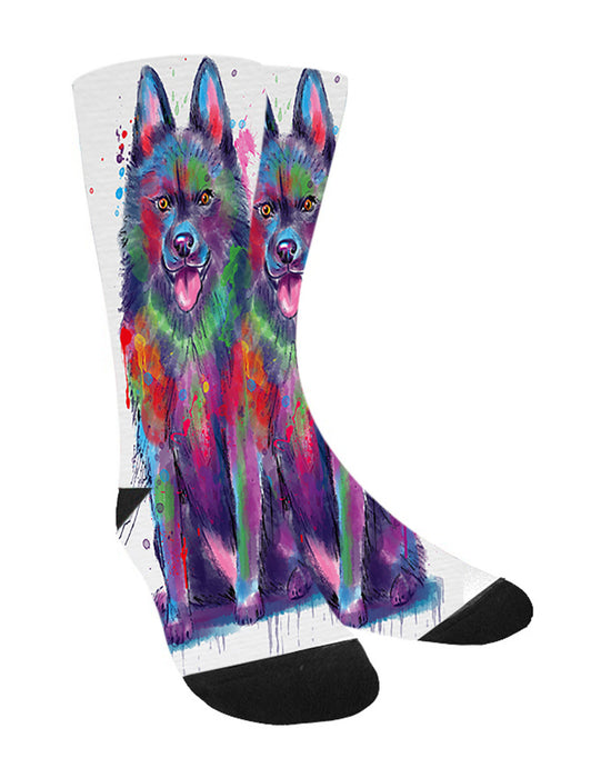 Watercolor Schipperke Dog Women's Casual Socks