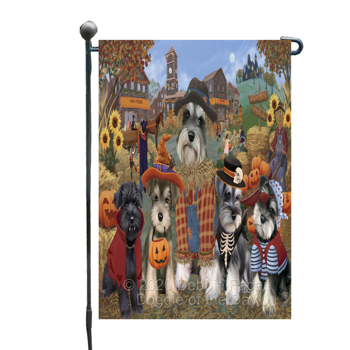 Halloween 'Round Town Schnauzer Dogs Garden Flag GFLG65743