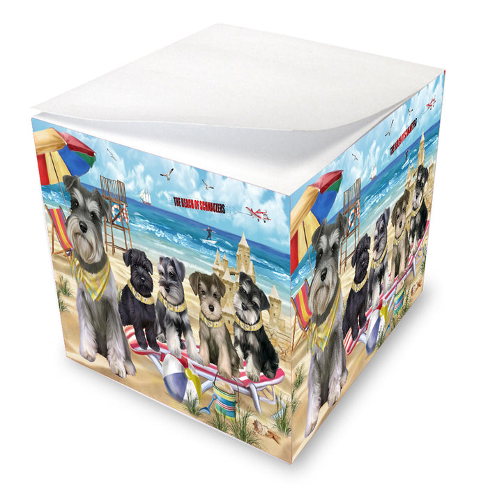 Pet Friendly Beach Schnauzer Dogs Note Cube NOC-DOTD-A57147