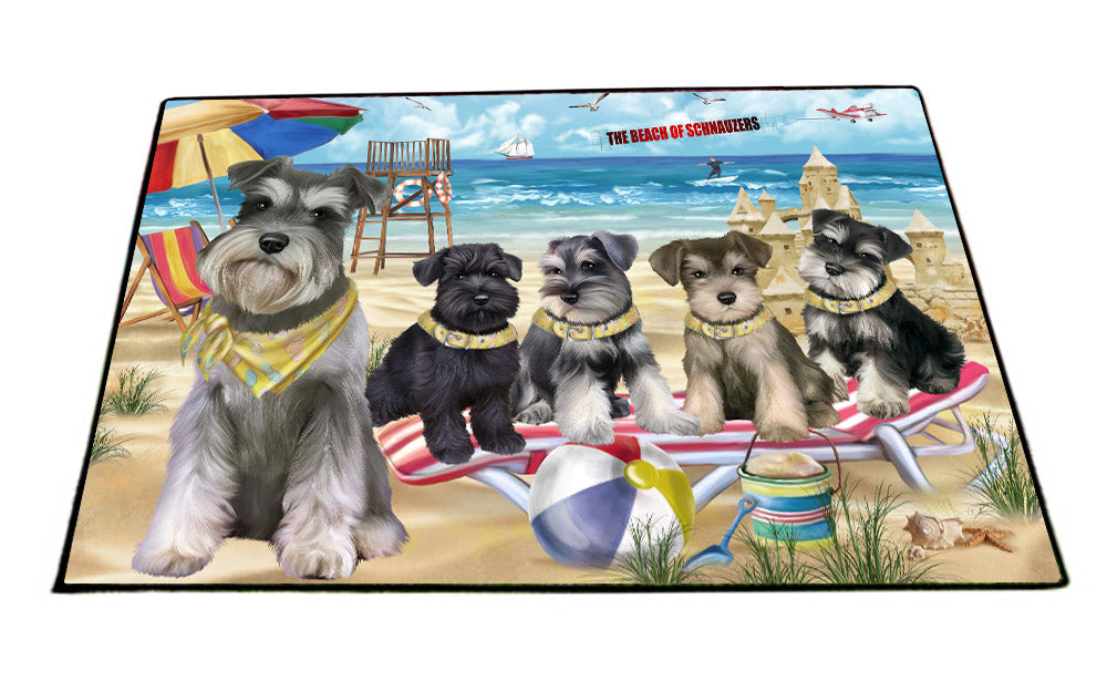 Pet Friendly Beach Schnauzer Dogs Floormat FLMS55504