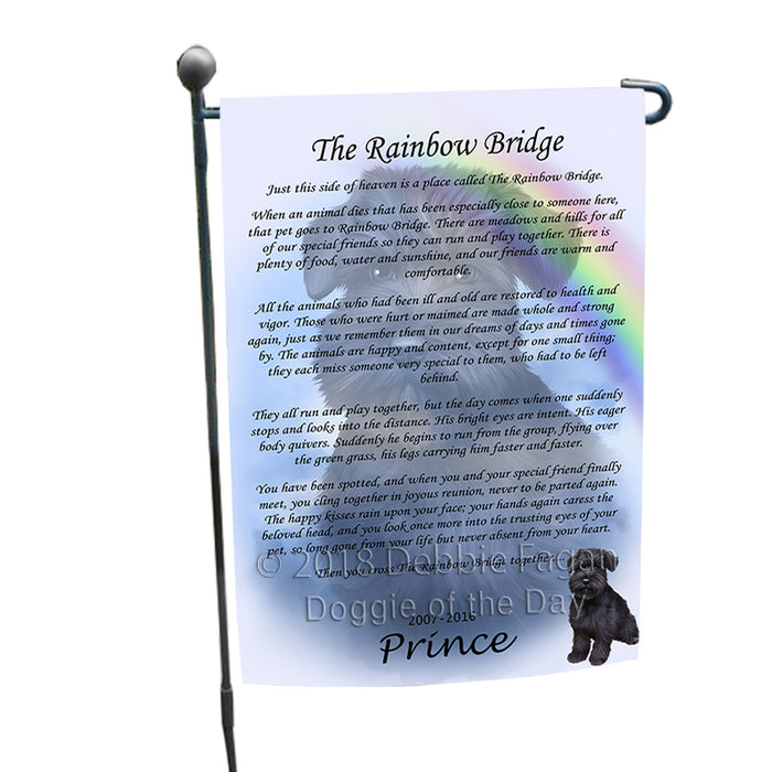Rainbow Bridge Schnauzer Dog Garden Flag GFLG56252